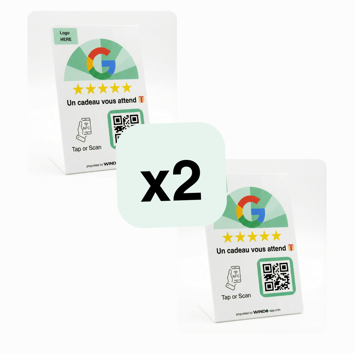x2 Plaque NFC Windo